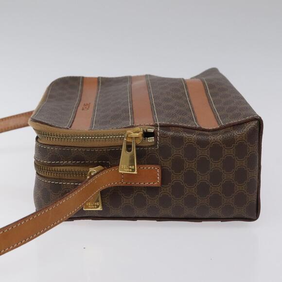 CELINE Macadam Canvas Shoulder Bag Pvc Beige Brown Gold - Picture 5 of 12